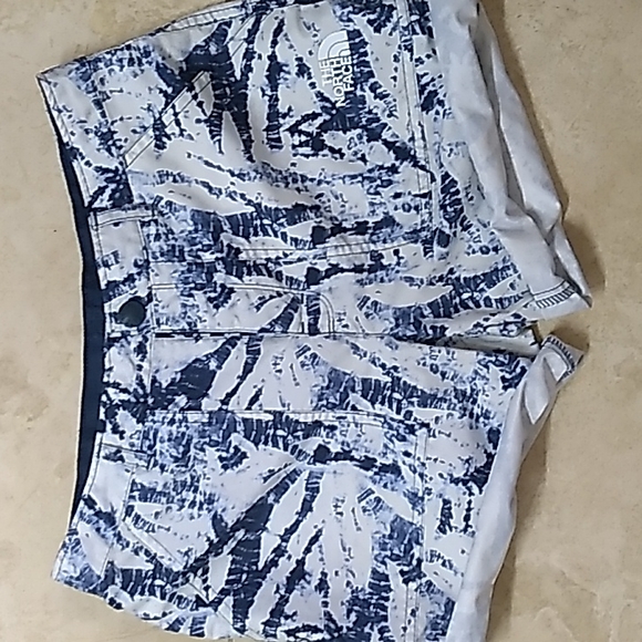 NORTH FACE flashdry amphibious navy batik print shorts girls XL fits jrs XS - Picture 14 of 15